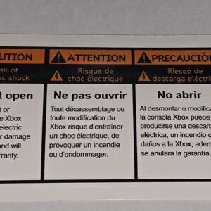 Xbox Original Warranty and Case Labels