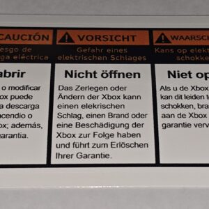 Xbox Original Warranty and Case Labels